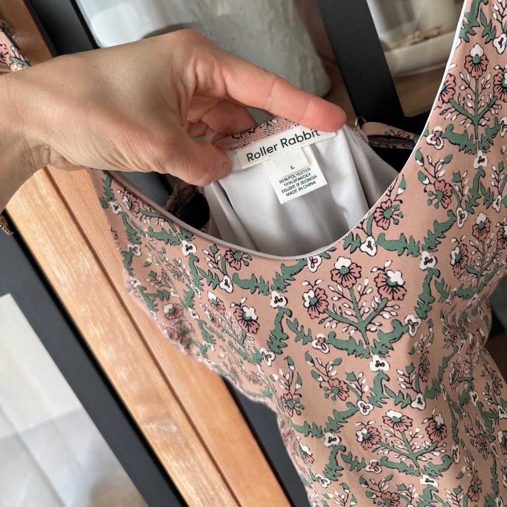 Roller Rabbit Block Print One Piece Swimsuit Flor… - image 3